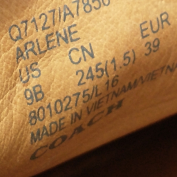 Coach Black Leather Women's Shoes - Picture 11 of 13